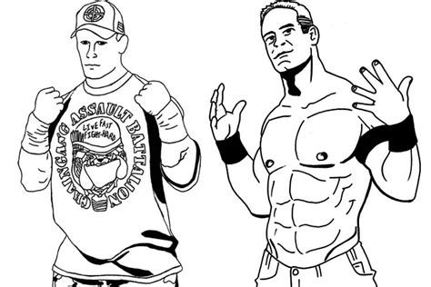 Wwe Coloring Pages John Cena At Free Printable