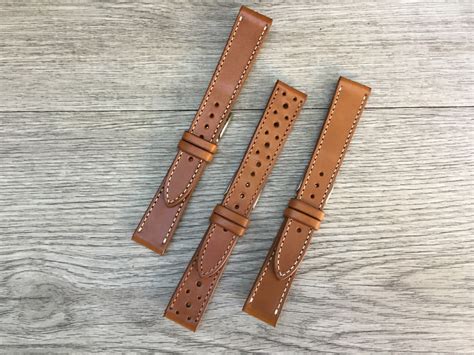 Faux leather in some important areas, including how to spot a fake, & how environmentally conscious vegan leather really is. VS | Hand-made smooth Barenia HERM Racer TAN watch strap ...