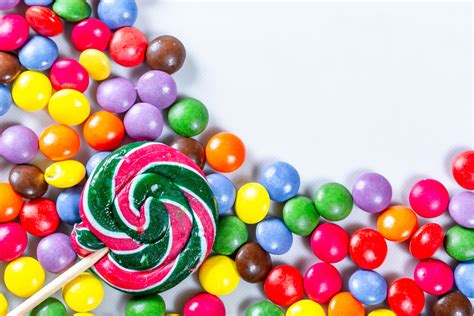 Sweets Candy Lollipop Dragee White Background Hd Wallpaper Rare