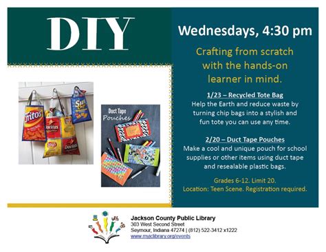 Diy For Teens Jackson County Public Library