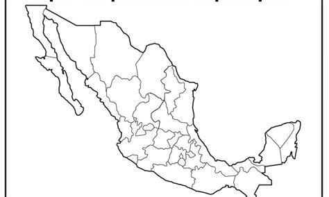 Mapa De Mexico Sin Nombres Mapa De Mexico Mapa Mexico Con Nombres