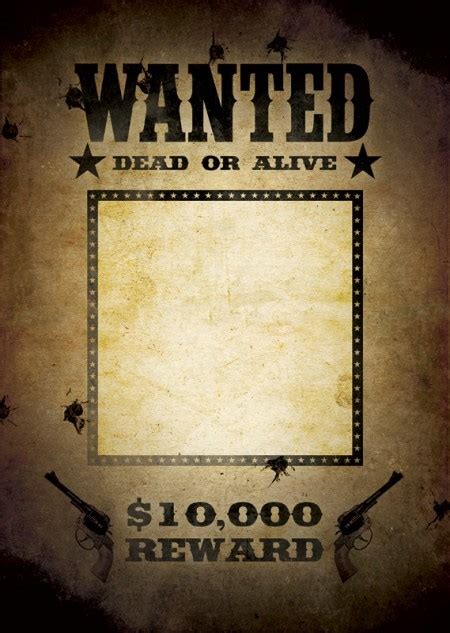 29 Free Wanted Poster Templates Fbi And Old West