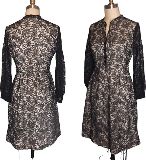 Vintage 60’s Sheer Black Lace Dress Shop Thrilling