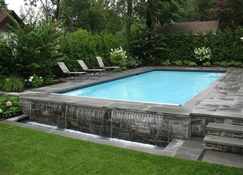 1.9 customize your a beautiful rock swimming pool waterfall; Negative Edge Pool Designs and Spillover Waterfalls Merging with Landscape | Swimming pool ...