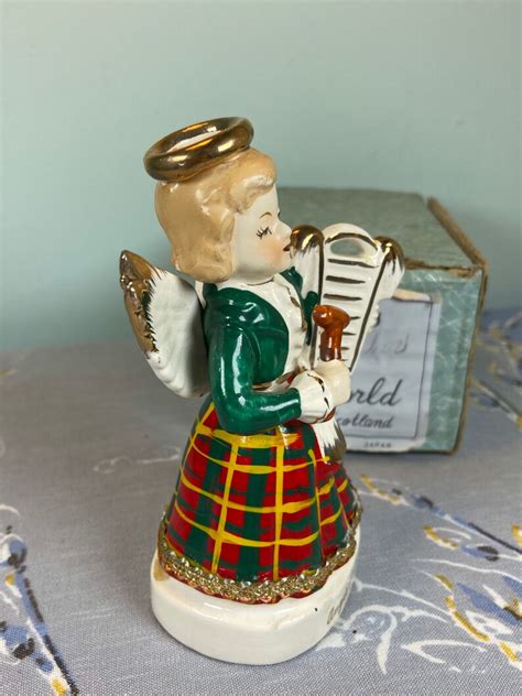 Vintage Angel Of Scotland Scottish Lass Angel Art Corp Kitschy Etsy