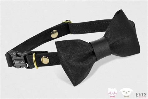 The elastic strap at the back makes it simple to slip the bow tie on to a conventional cat collar. Black Gala Cat Bow Tie Collar - Breakaway Safety Buckle ...