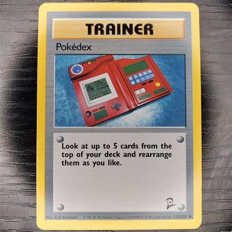 Pokemon Trainer Pokedex Card Etsy