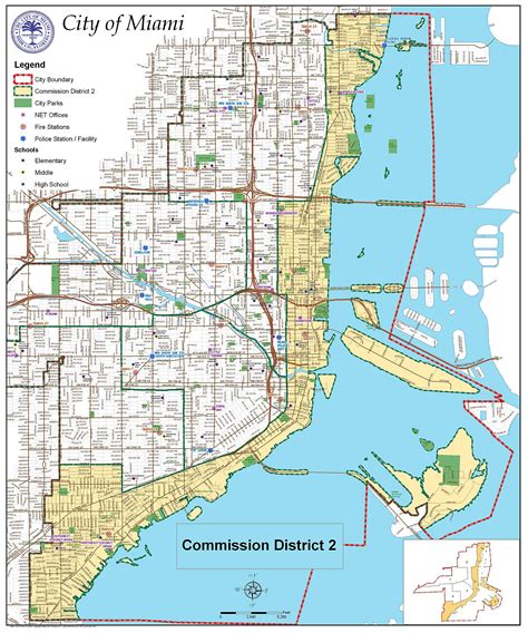Stadtplan Von Miami Detaillierte Gedruckte Karten Von Miami