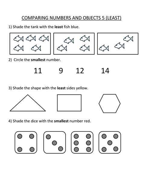 1st Grade Math Worksheet Comparing Numbers Printable Coloring Pages