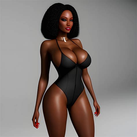 sexy black girl 3d arthub ai