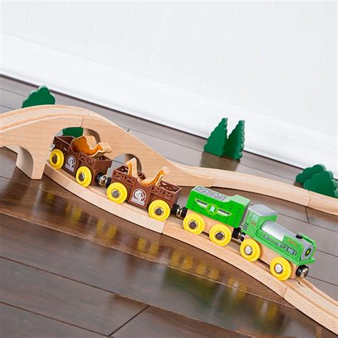 Orbrium Toys 12 18 Pcs Wooden Engines And Train Cars Collection With