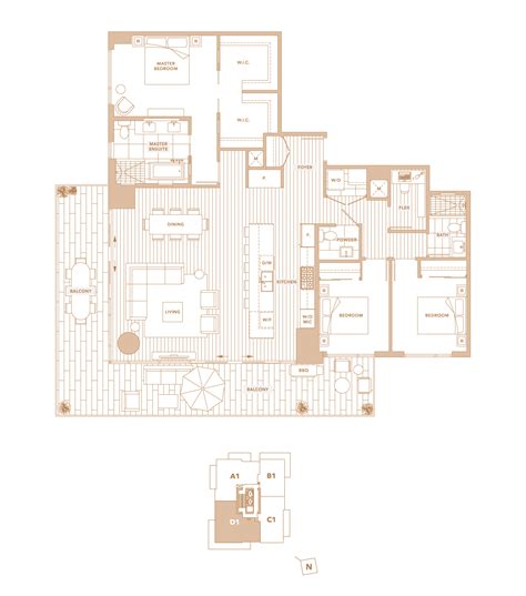 Plan D1 1335 Howe By Onni Vancouver Luxury Condos