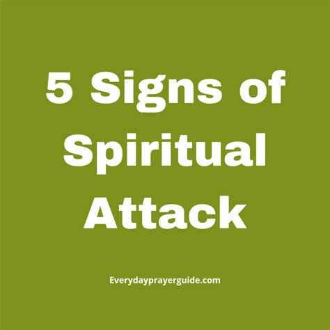 5 Signs Of Spiritual Attack Prayer Points
