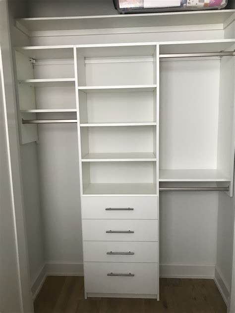 White Contemporary Closet Reach In Closet More Space Place Like The Layout W Closet Bars