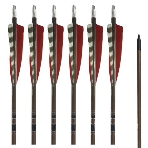 Classic Traditional Arrows Dozen Red Kustom King Traditional Archery