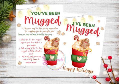 you ve been mugged i ve been mugged holiday game etsy