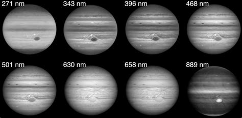 Jupiters Appearance At Uv And Visible Wavelengths September 2021