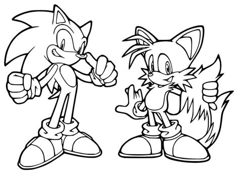 Dibujos De Tails Y Sonic Para Colorear Para Colorear Pintar E Imprimir