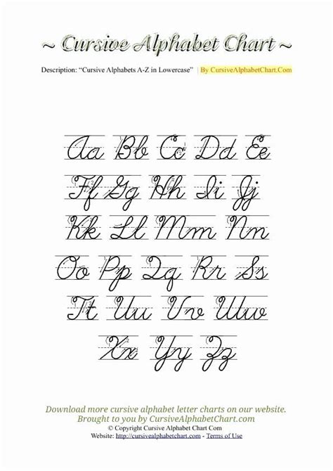 Cursive Alphabet Practice Sheets Pdf Cursive Writing Template 8