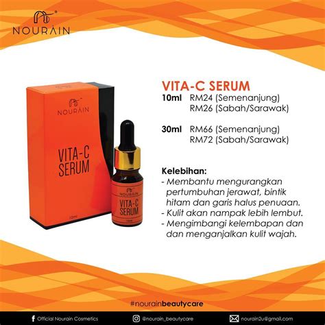 Skincare berasaskan ramuan herba terpilih!!!! NOURAIN VITA-C SERUM 30ML | BEAUTY KIOSK