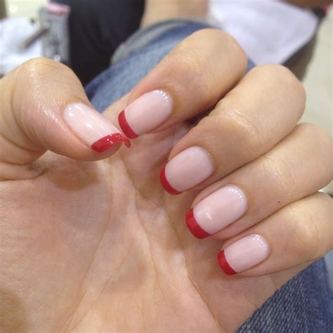 My Red French Manicure Red Tip Nails