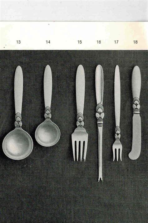Georg jensen sterling flatware patterns: KAKTUS CACTUS GEORG JENSEN SILVER SØLV DENMARK cutlery ...