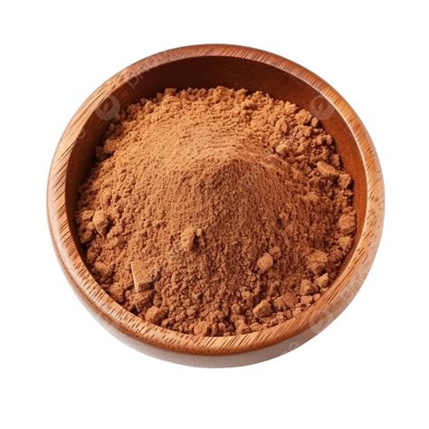 Instant Coffee Powder In Wooden Bowl Isolated Coffee Brown Food Png