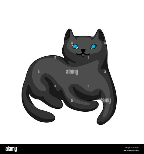 Stylized Illustration Of Cartoon Black Cat Stock Vector Image And Art Alamy