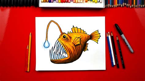 How To Draw An Anglerfish Art For Kids Hub Angler Fish Drawing