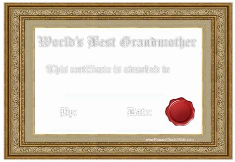 grandmother certificate