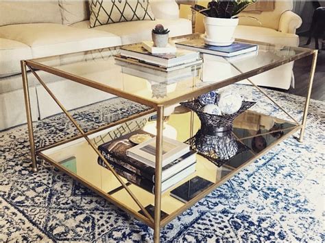 20 Gold Glass Top Coffee Table Pimphomee