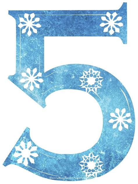 Free Frozen Snowflake Numbers For A Magical Frozen Party
