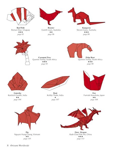 Origami Worldwide Book Contents Origami Instructions Dragon Origami