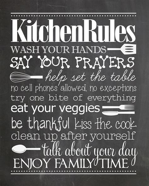 Kitchen Rules {free printable} - How to Nest for Less™