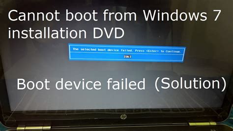 Boot device not found laptop hp. How to fix The selected boot device failed. Press Enter to ...