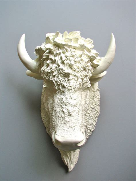 He'll love it once it's done right? Faux Taxidermy Bison Head Wall Hanging: Bob the Bison. $130.00, via Etsy. | Faux taxidermy ...