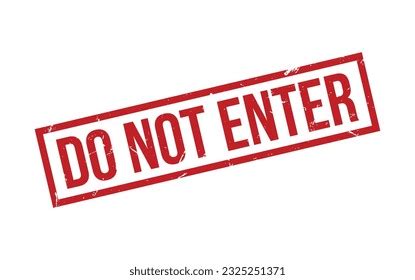 Red Do Not Enter Rubber Stamp Stock Vector Royalty Free