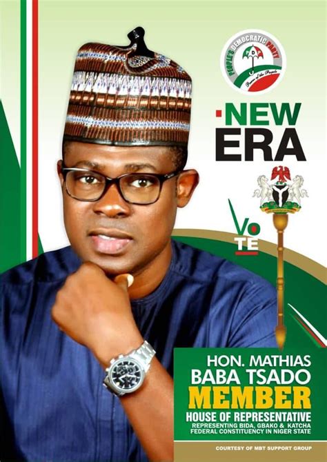 Hon Mathias Baba Tsado For Reps 2023 Bida