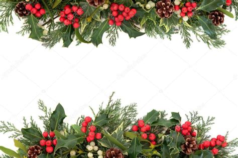Christmas Holly Border — Stock Photo © Marilyna 32152515