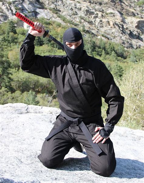 Authentic Black Ninja Uniform Costume Etsy Ninja Uniform Ninja
