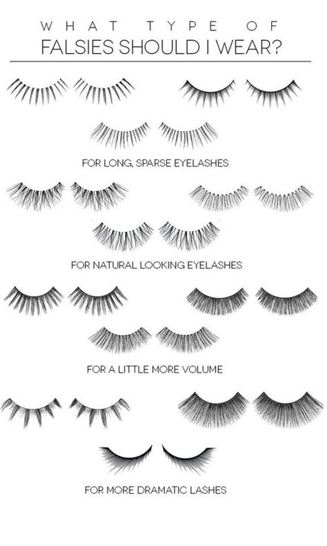 what type of false lashes to pick beauty and makeup pinterest different types of tes and