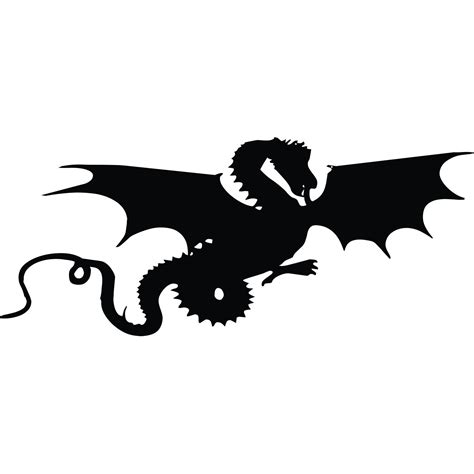 Flying Dragon Silhouette Wall Sticker Decal World Of Wall Stickers