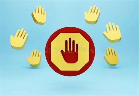 red stop hand block sign adblock do not enter forbidden icon stop sign hand stop symbol