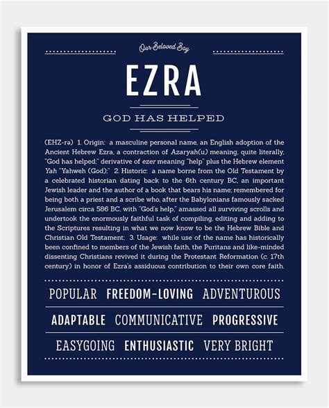 Ezra Baby Name Meaning Cool Guy Names