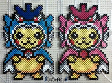 Pixel Art Perles A Repasser Pokemon Pikachu Deguise En Mario My XXX