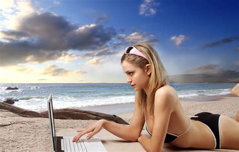 Download Working Woman Beach Wallpaper Wallpapers Com