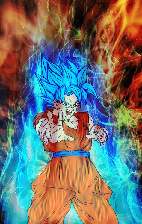 Goku Blue Wallpapers Wallpaper Cave