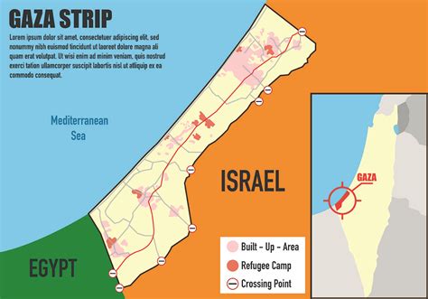 Gaza strip map by googlemaps engine. Gaza Map Infographic - Download Free Vectors, Clipart ...