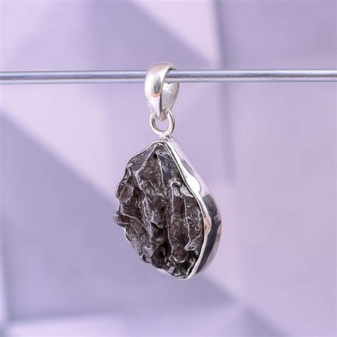 Astonishing Meteorite Pendant Natural Gemstone Pendant Etsy