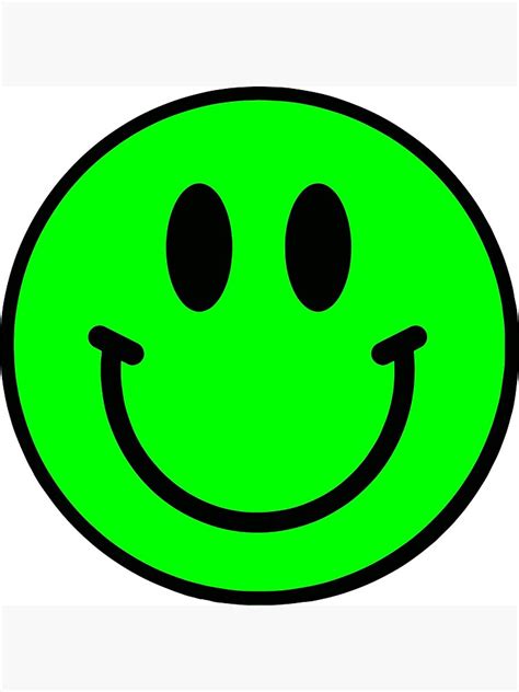 Green Smiley Face Canvas Print For Sale By Jesssenzer Redbubble